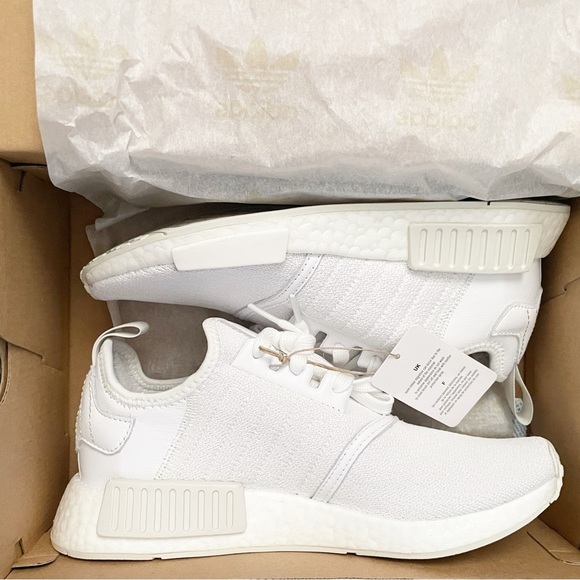 ADIDAS Women’s NMD R1 Triple White Size 9 - Picture 5 of 11
